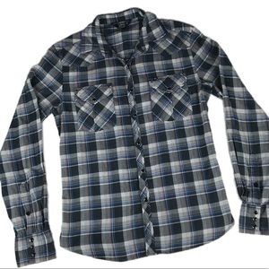 Salt Valley Western Pearl Snap Shirt Size Medium